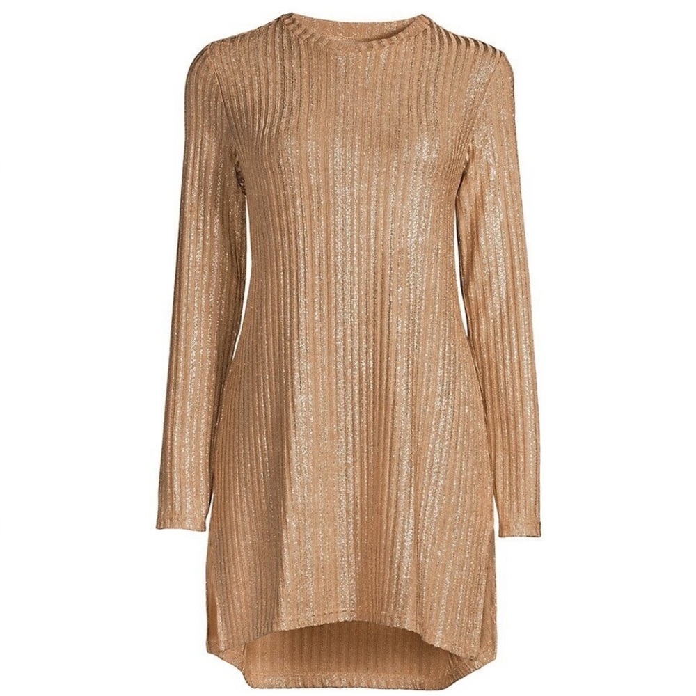 Johnny Was Midnight Shimmering Striped Tunic Top Multi Size  XL